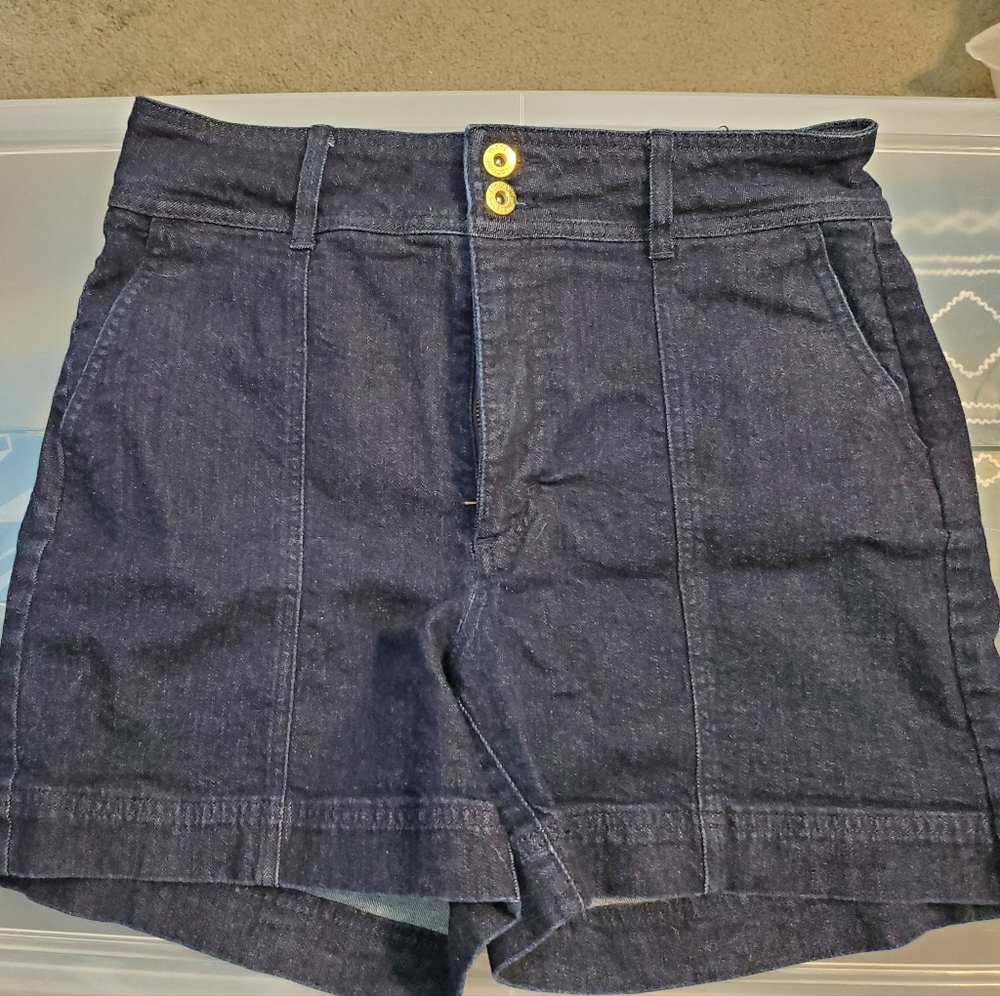 High-rise jean shorts
